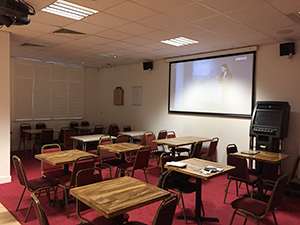 Mardons Interior showing the big screen and projector