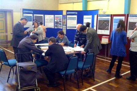 Visitors to the Galiford try open presentation